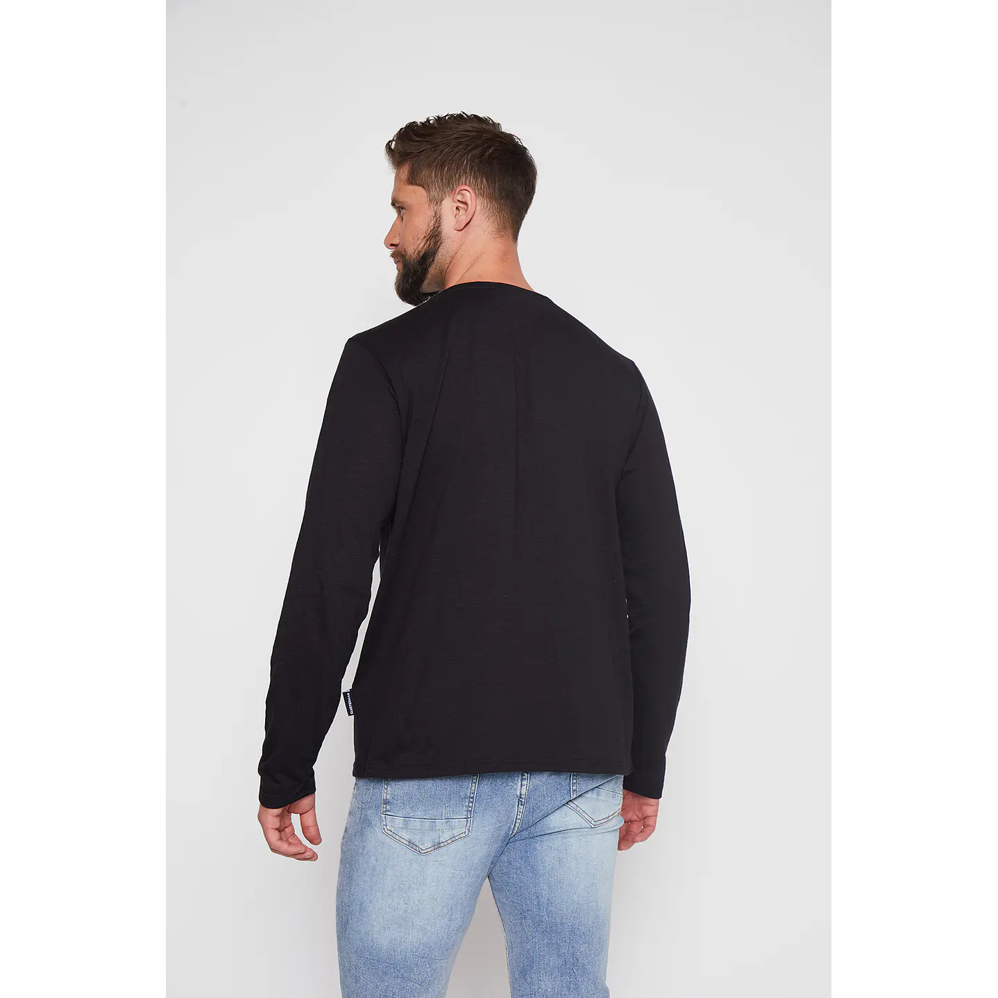 Polera Hombre Negro Botones Family Shop 3