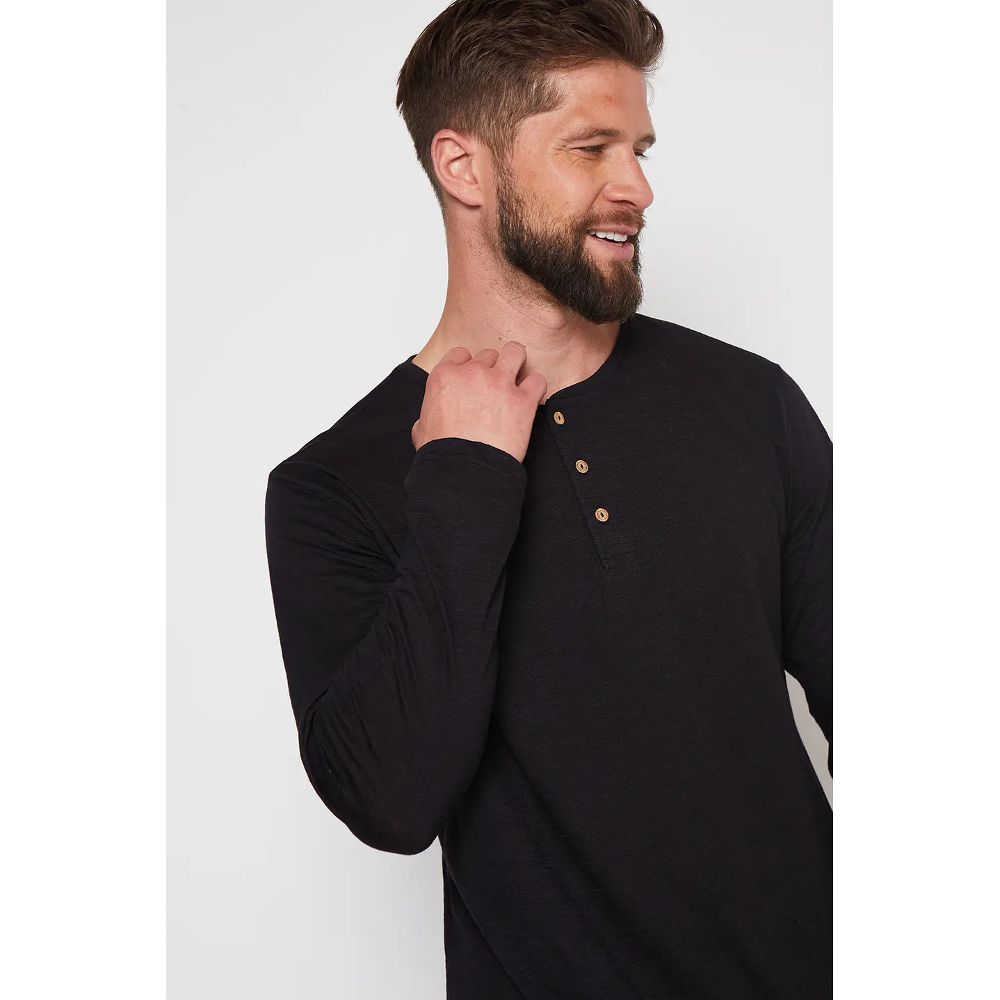 Polera Hombre Negro Botones Family Shop 2
