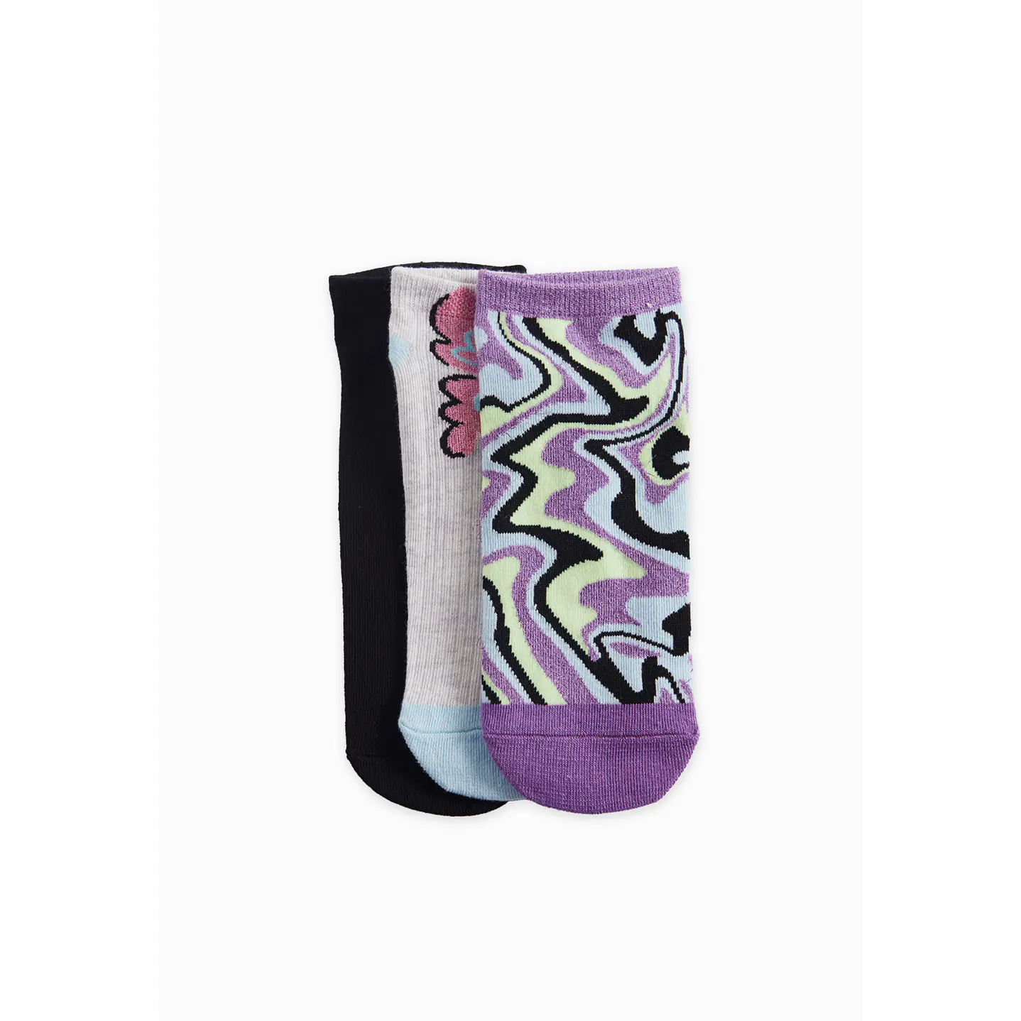 Calcetín 3 pares Mujer cortos Multicolor Flor Family Shop 1