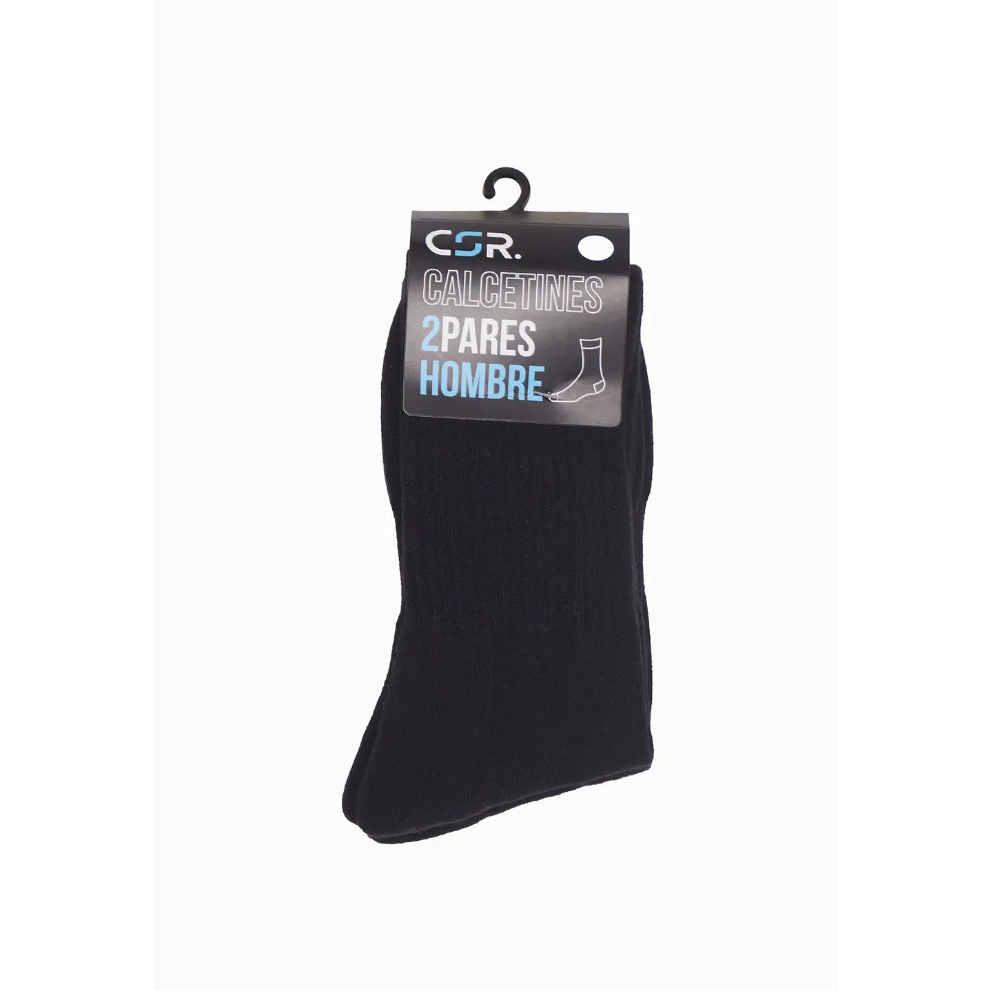 Calcetín 2 Pares Hombre Negro Sport Largo Family Shop 2