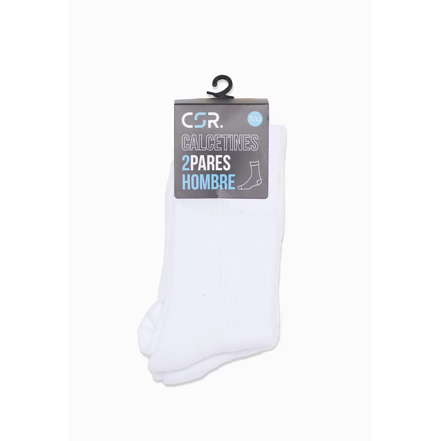 Calcetín 2 Pares Hombre Blanco Largo Sport Family Shop 2