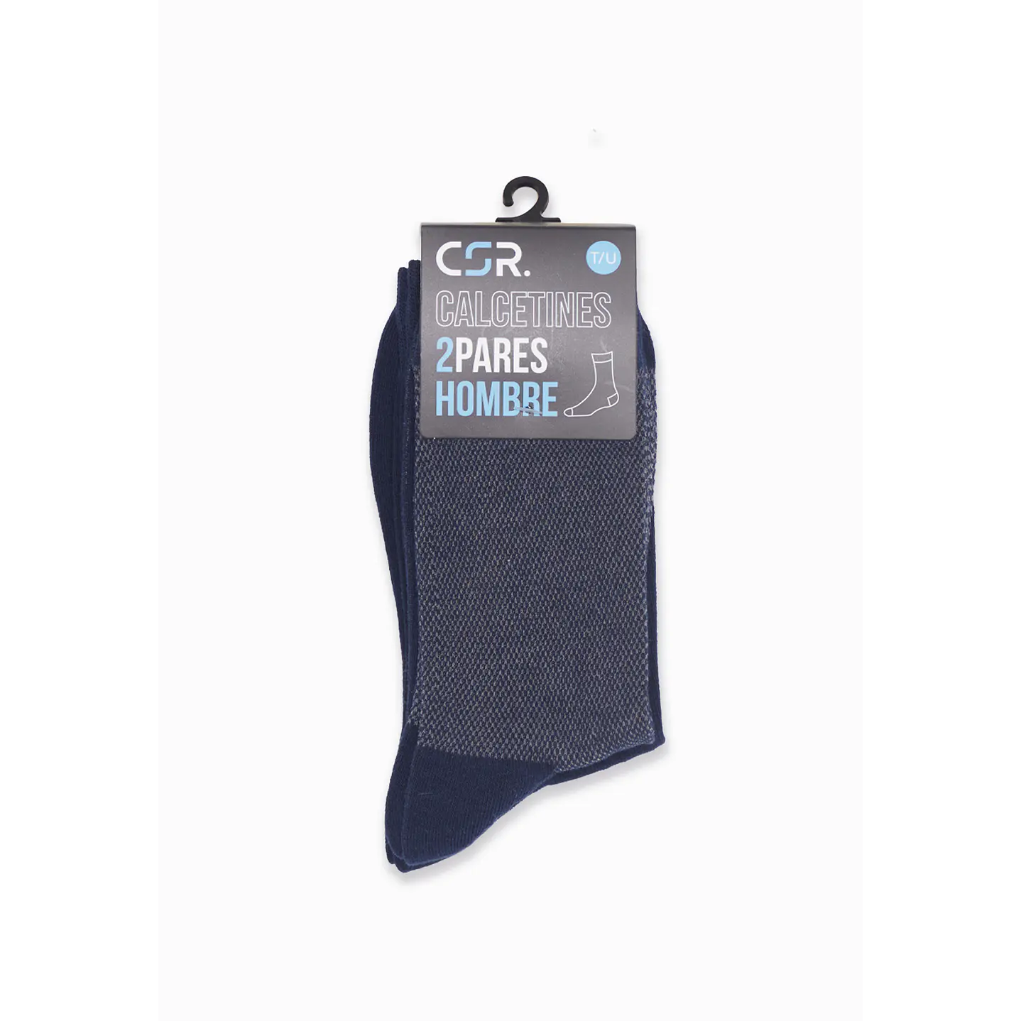Calcetín 2 Pares Hombre Negro Clasic Liso Family Shop 3