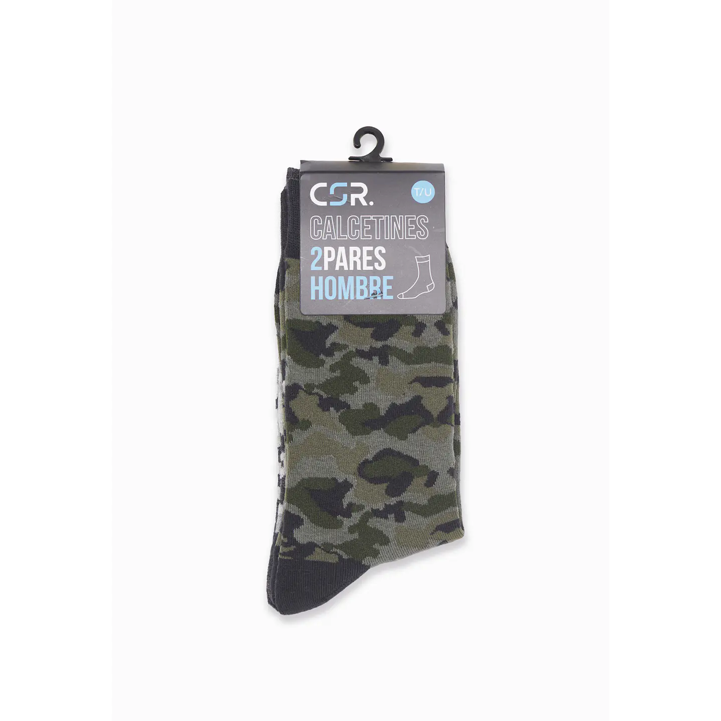 Calcetín 2 Pares Hombre Negro Clasic solid Family Shop 3
