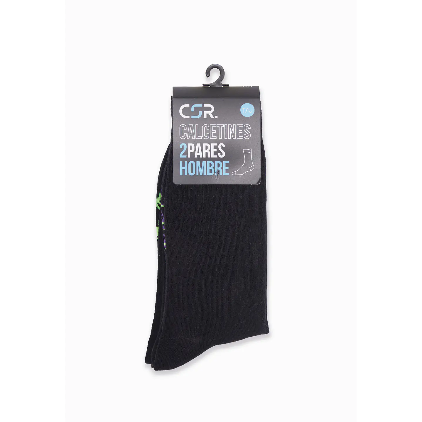 Calcetín 2 Pares Hombre Negro Clasic Family Shop 2