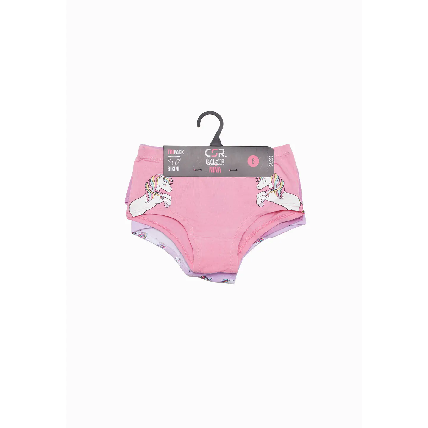 Calzon Tripack Niña Rosado Liso Family Shop 5