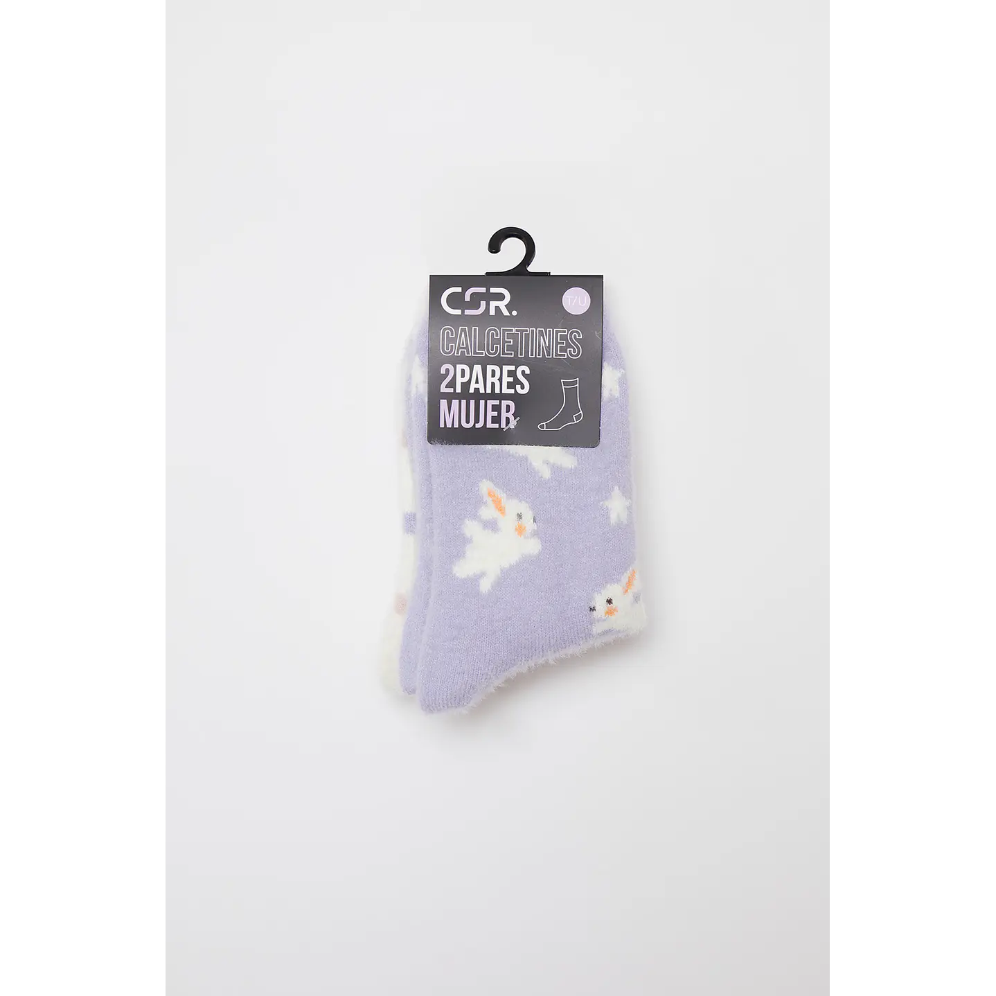 Calcetín 2 Pares Mujer Lana Conejo Morado Family Shop 2