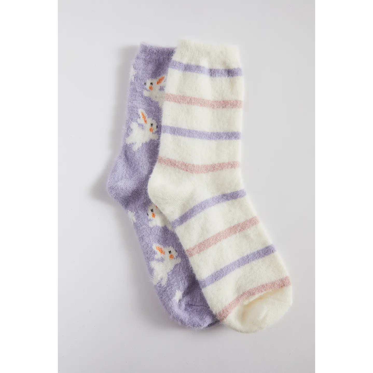 Calcetín 2 Pares Mujer Lana Conejo Morado Family Shop 1