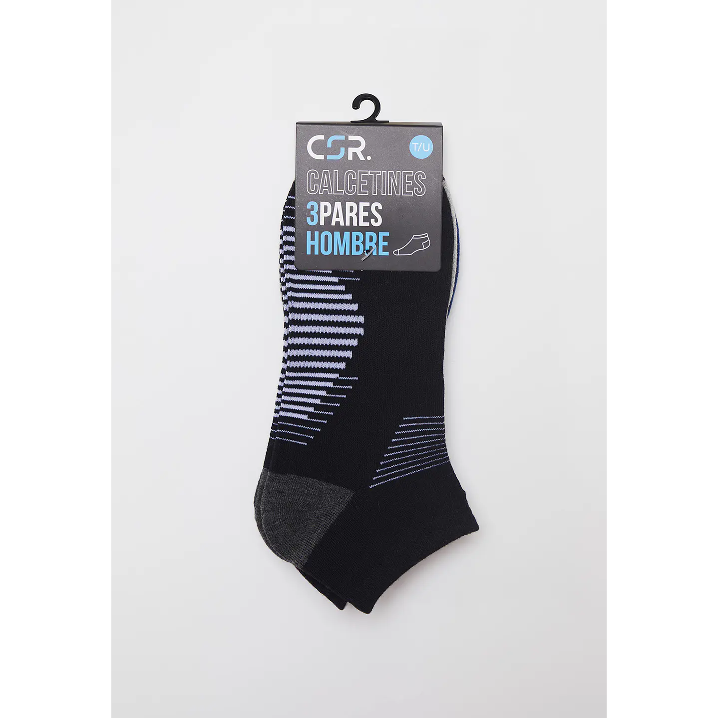 Calcetín Corto 3 Pares Hombre Azul Family Shop 2