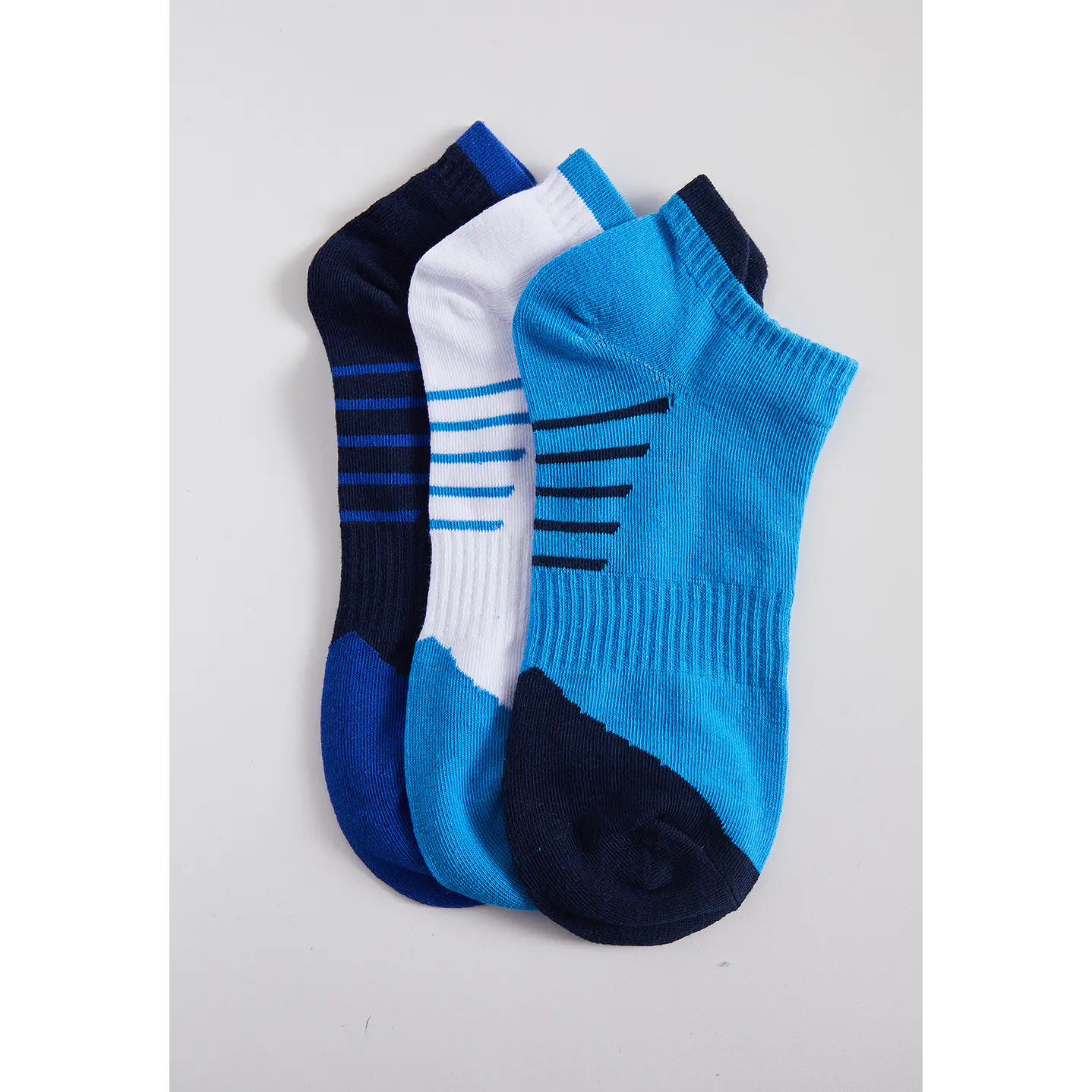 Calcetín 3 Pares Hombre Azul Lineas  Family Shop 1