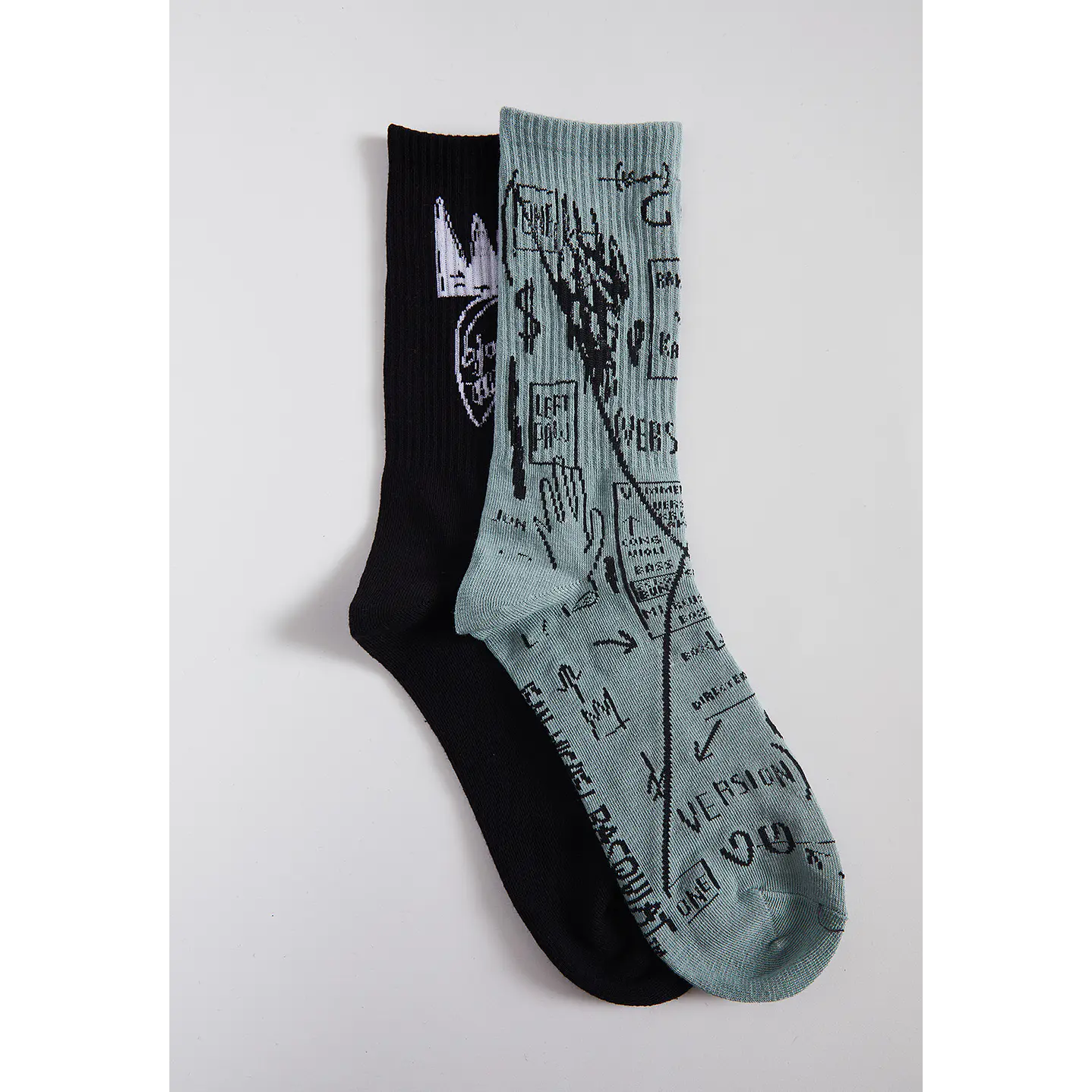 Calcetín 2 Pares Hombre Negro Skater Corona Family Shop 1