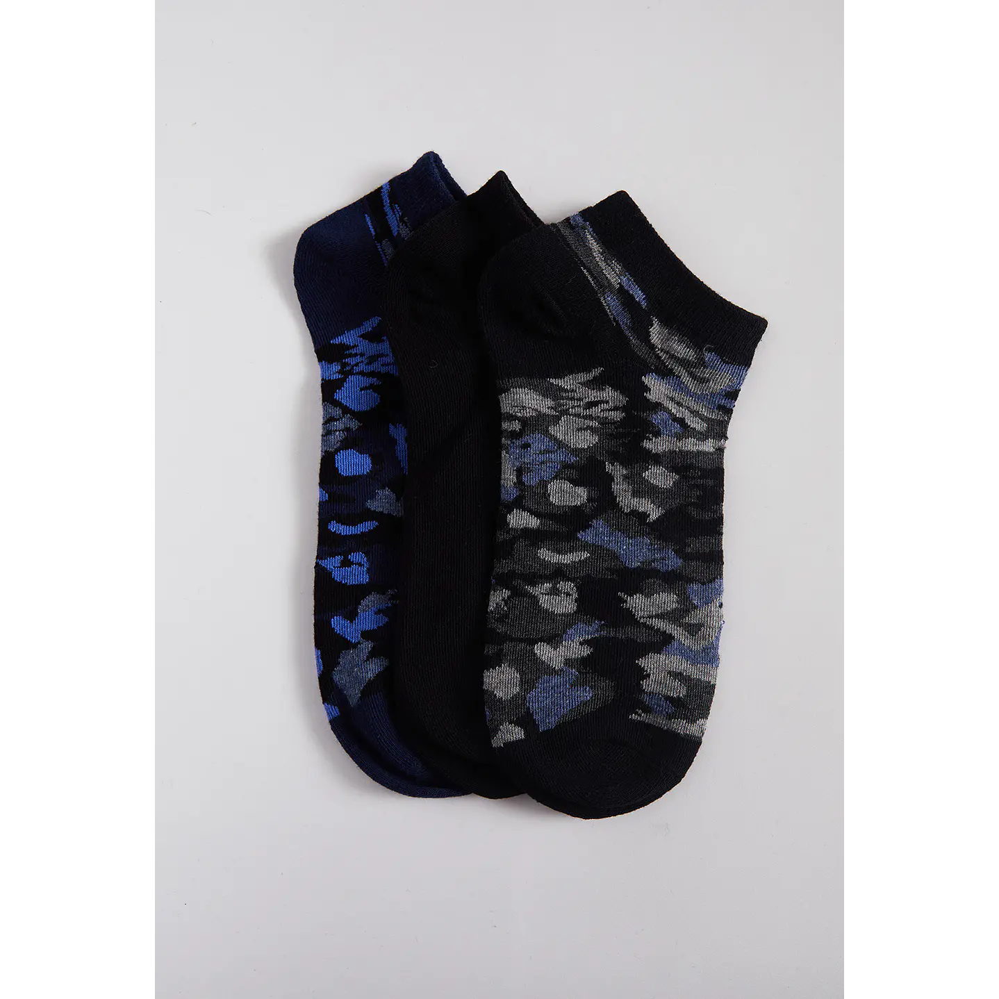Calcetín 3 Pares Hombre Negro Corto Camo Family Shop 1