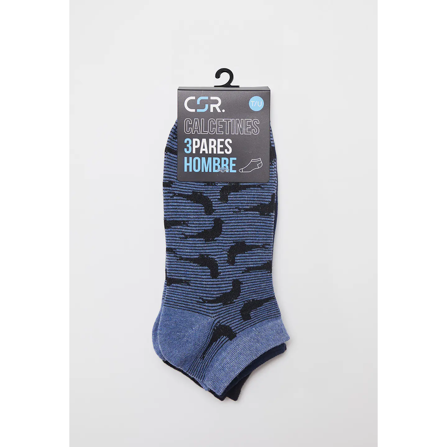 Calcetín 3 Pares Hombre Negro Corto Aves Family Shop 2