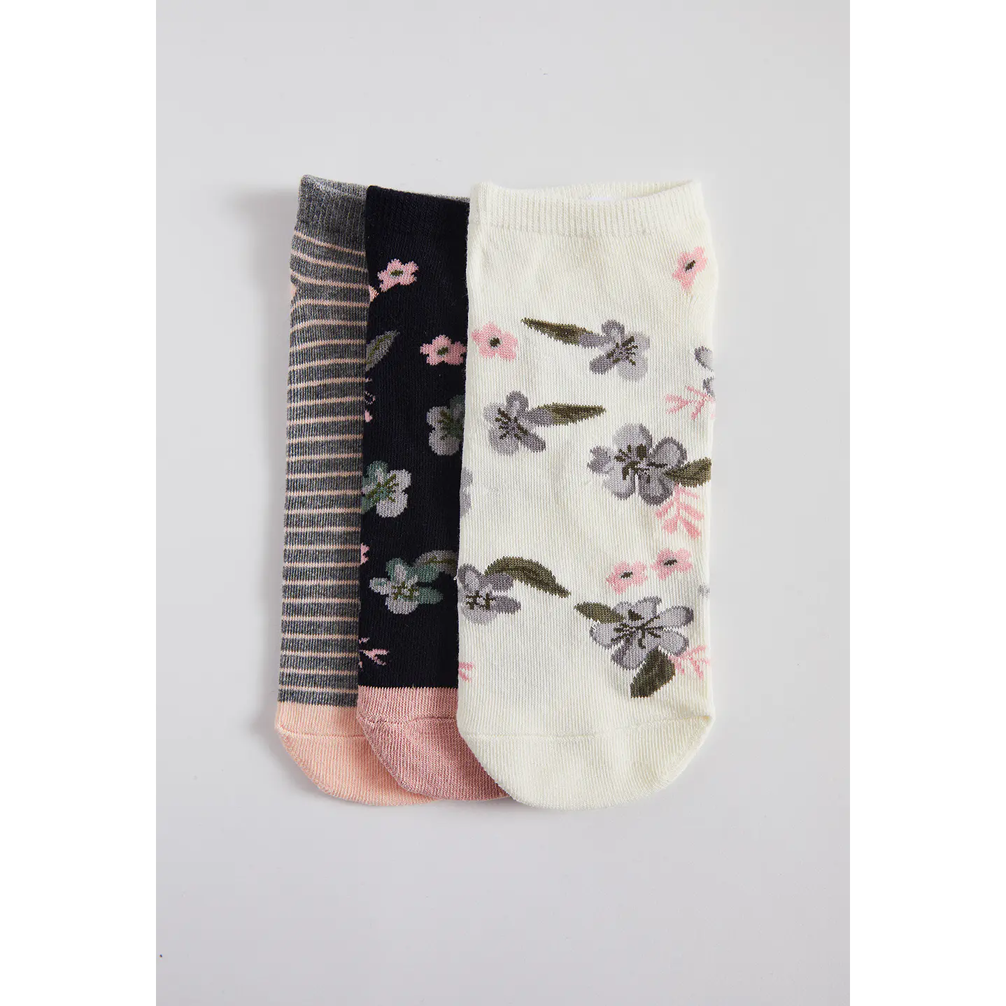Calcetín 3 Pares Mujer Corto Flor Family Shop 1
