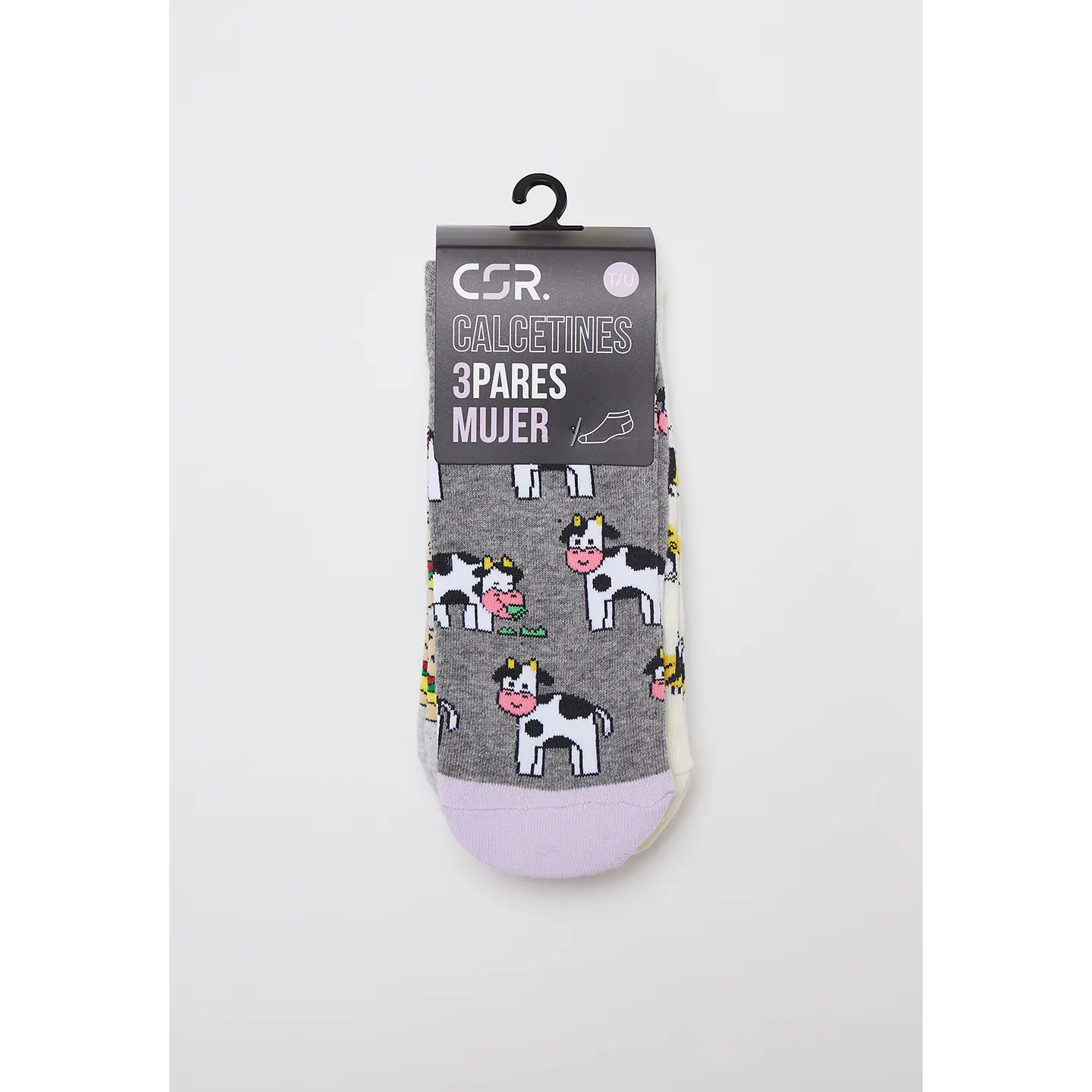 Calcetín 3 Pares Mujer Multicolor Corto Animal  Family Shop 2