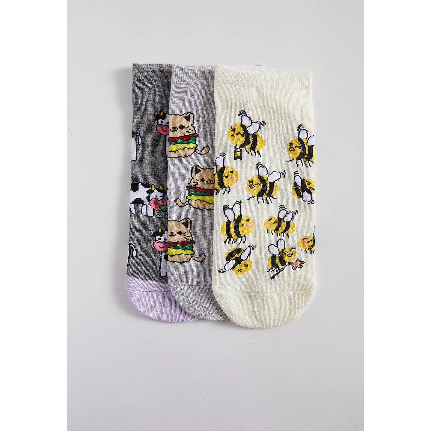 Calcetín 3 Pares Mujer Multicolor Corto Animal  Family Shop 1