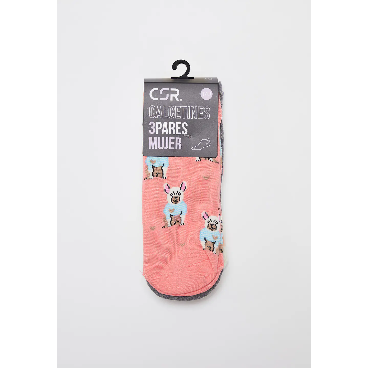 Calcetín 3 Pares Mujer Multicolor Corto Animales Family Shop 2
