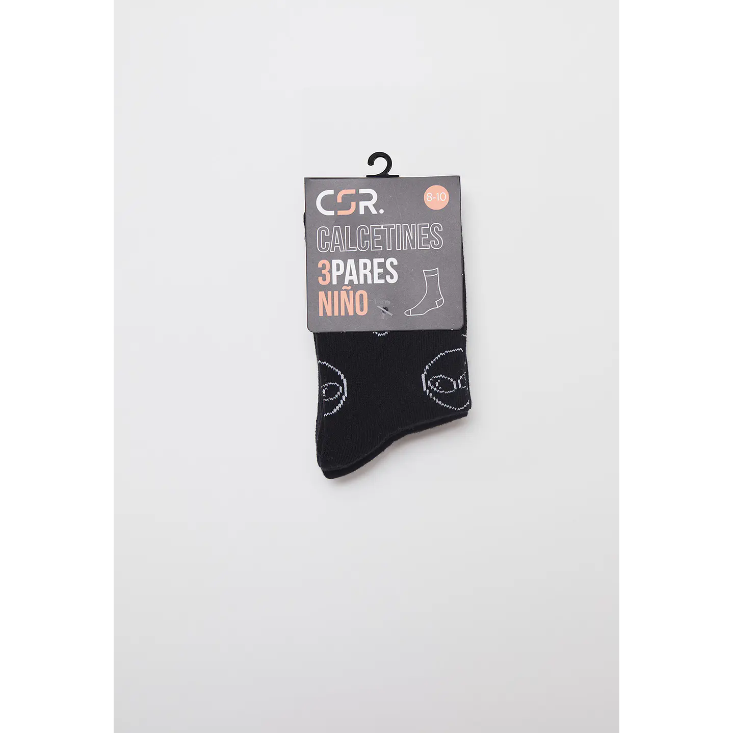 Calcetín 3 Pares  Niño Negro Largo Ovni Family Shop 2