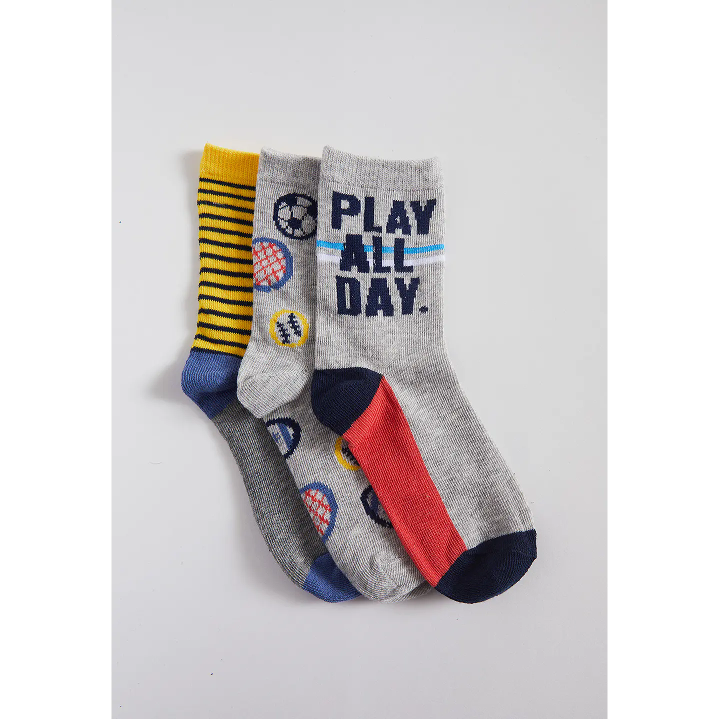 Calcetín 3 Pares Niño Gris Largo All Day Family Shop 1