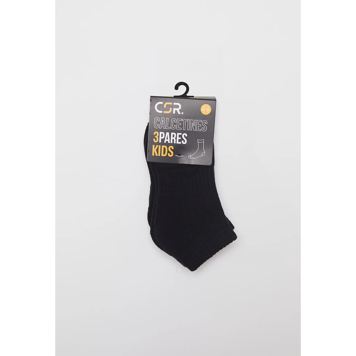 Calcetín 3 Pares Unisex Negro Sport Family Shop 2