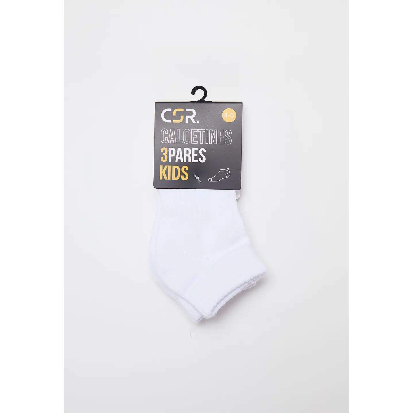 Calcetín 3 Pares Unisex Blanco Mediano Family-Shop 2
