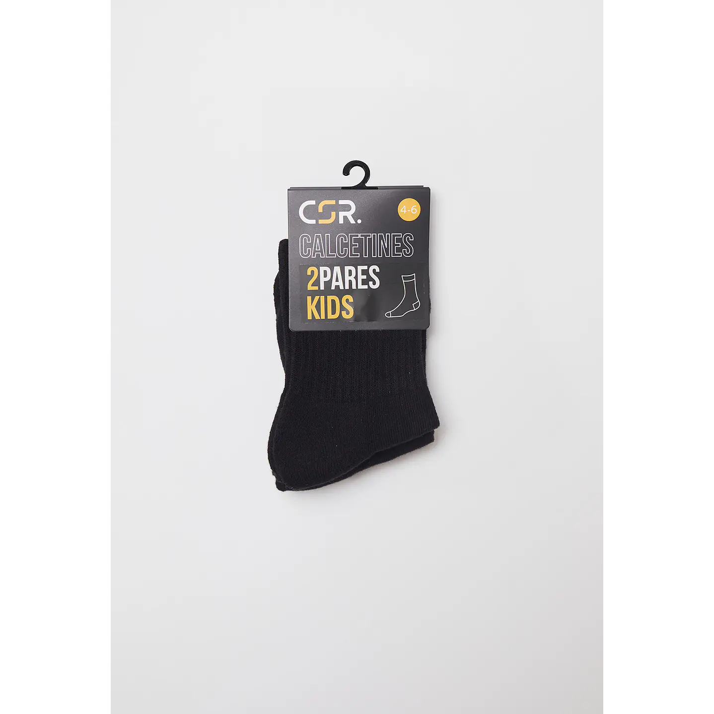 Calcetín 2 Pares Unisex Negro Largo Family Shop 2