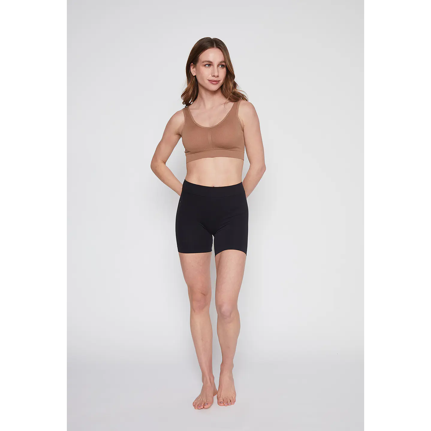 Sosten Mujer Beige Seamless Rib Family Shop 3