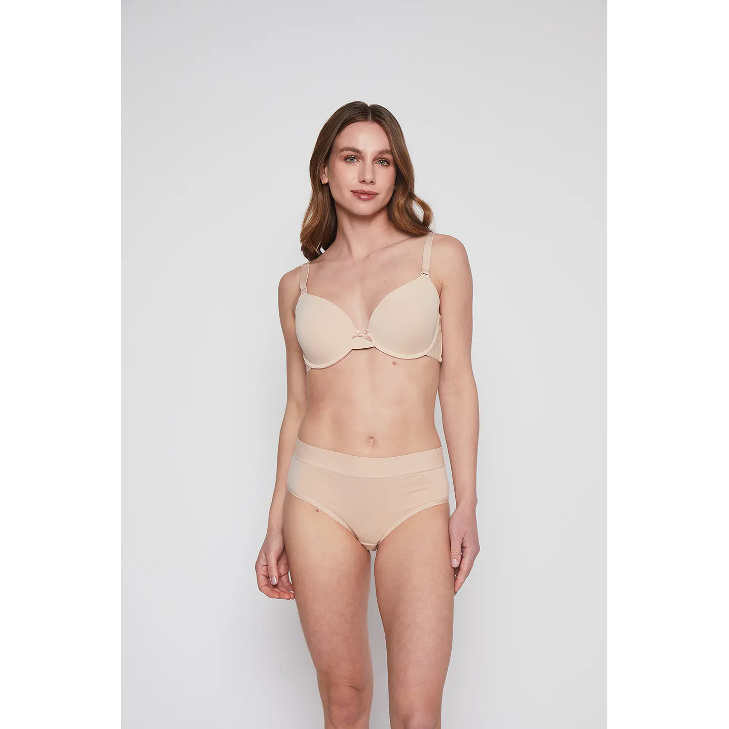 Sostén Bipack Mujer Café Padding Micro Family Shop 3