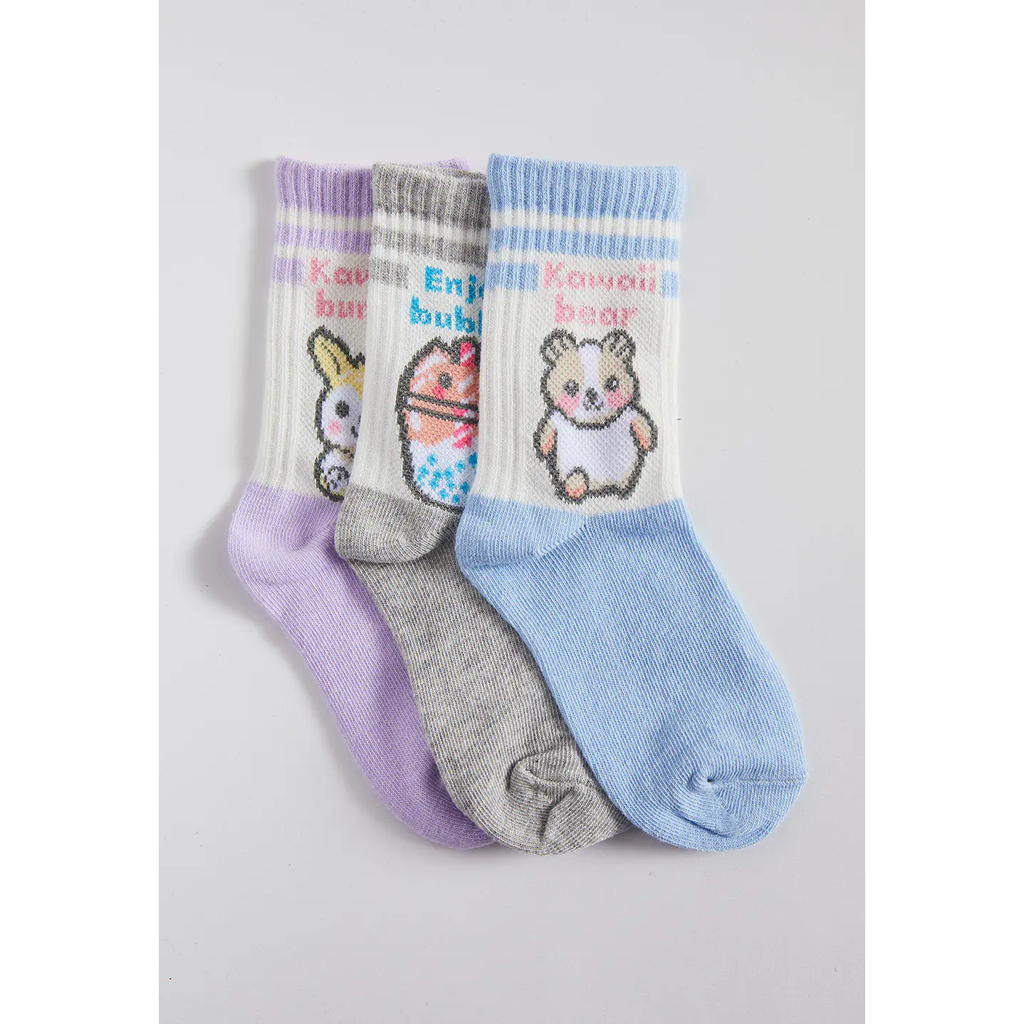 Calcetín 3 Pares Niña Multicolor Largo Kawaii Family Shop 1