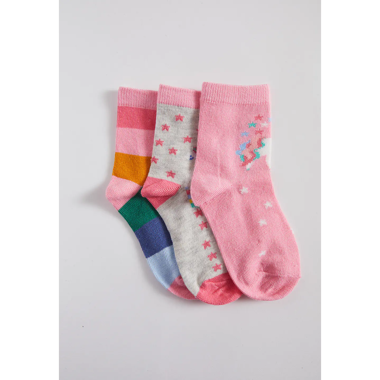 Calcetín 3 Pares Niña Rosado Largo Star Family Shop 1