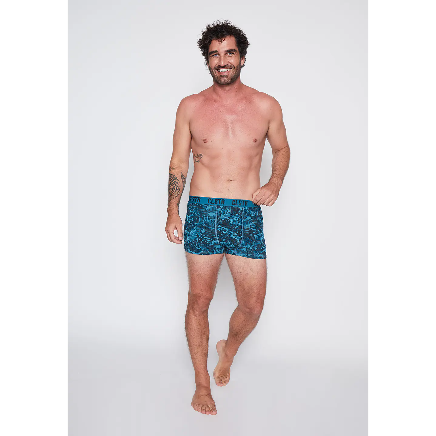 Boxer 2 Pares Hombre Azul Liso Family-Shop 4