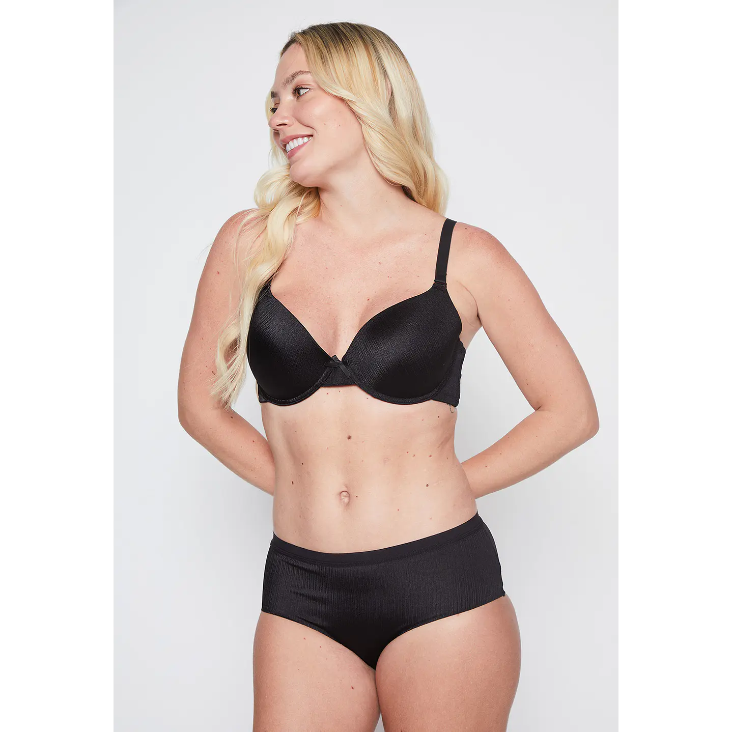 Sostén Bipack Mujer Negro Liso Family Shop 3
