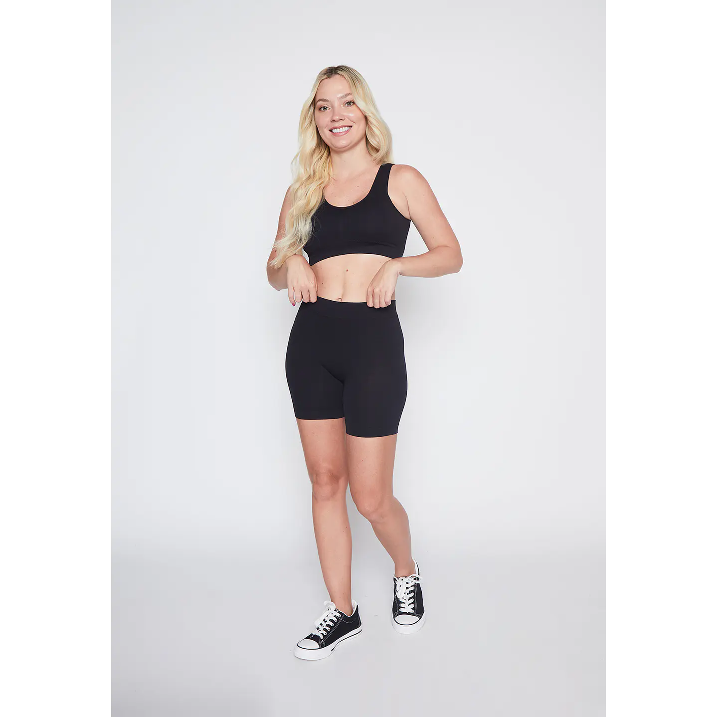 Sosten Mujer Negro Seamless Rib Family Shop 3