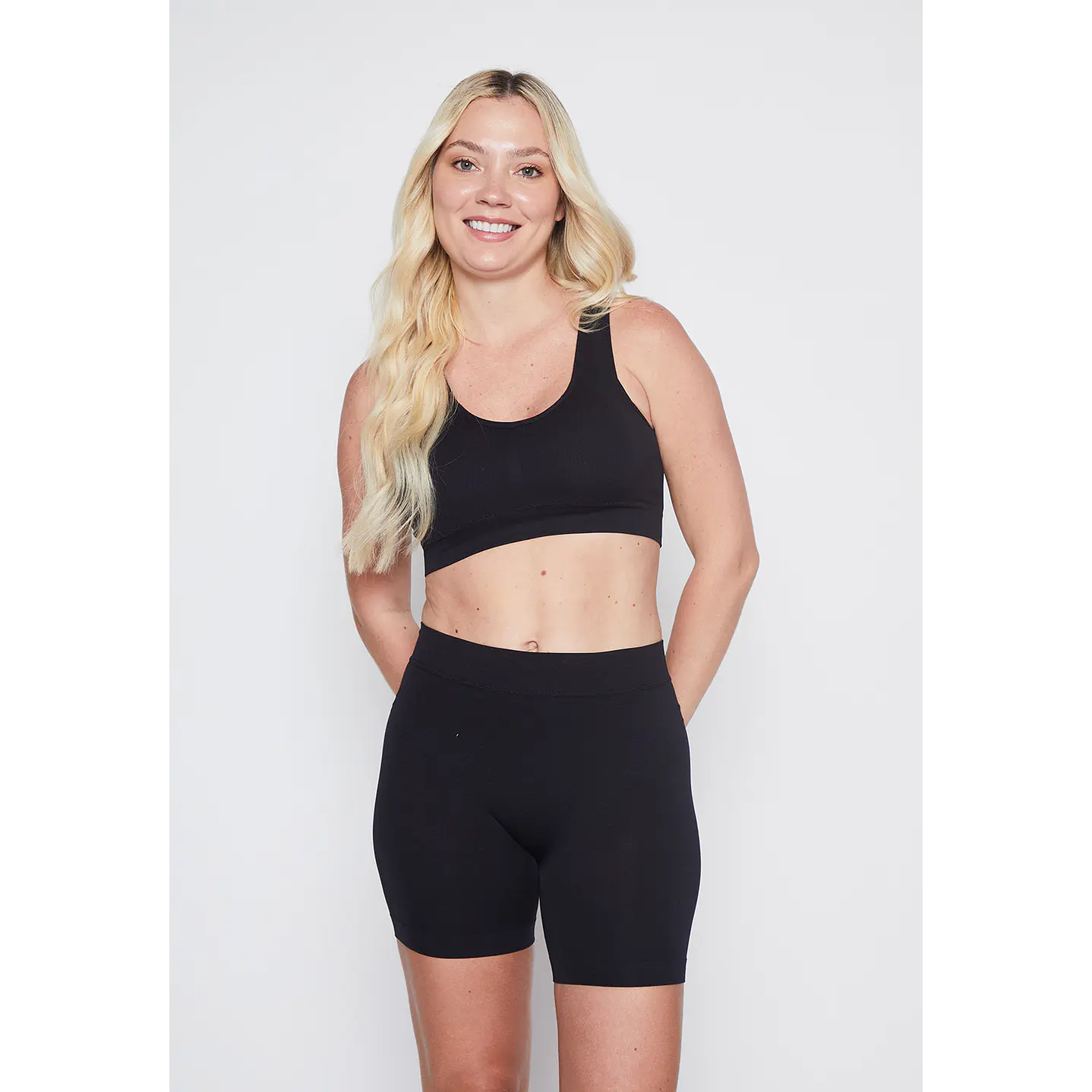 Sosten Mujer Negro Seamless Rib Family Shop 2