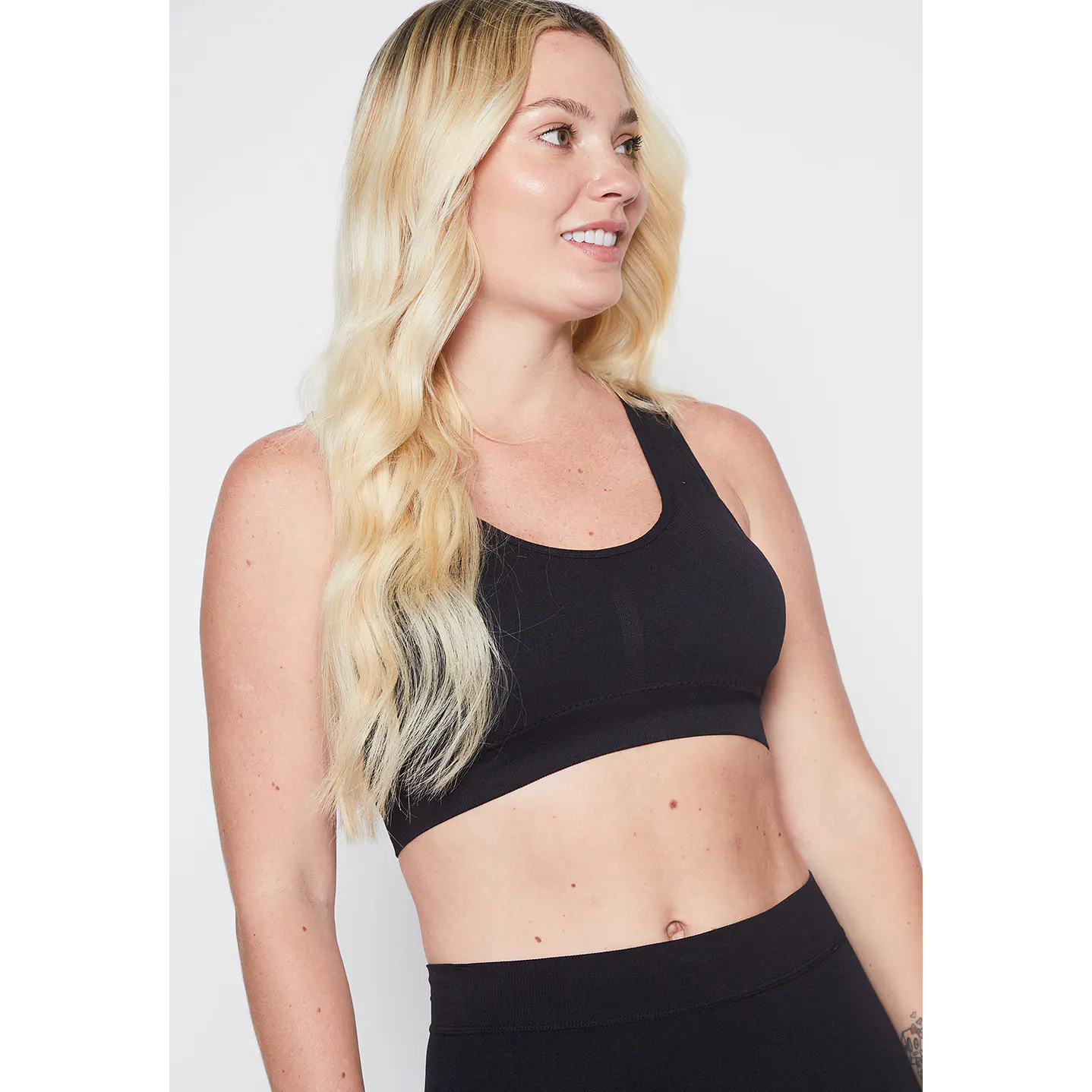 Sosten Mujer Negro Seamless Rib Family Shop 1