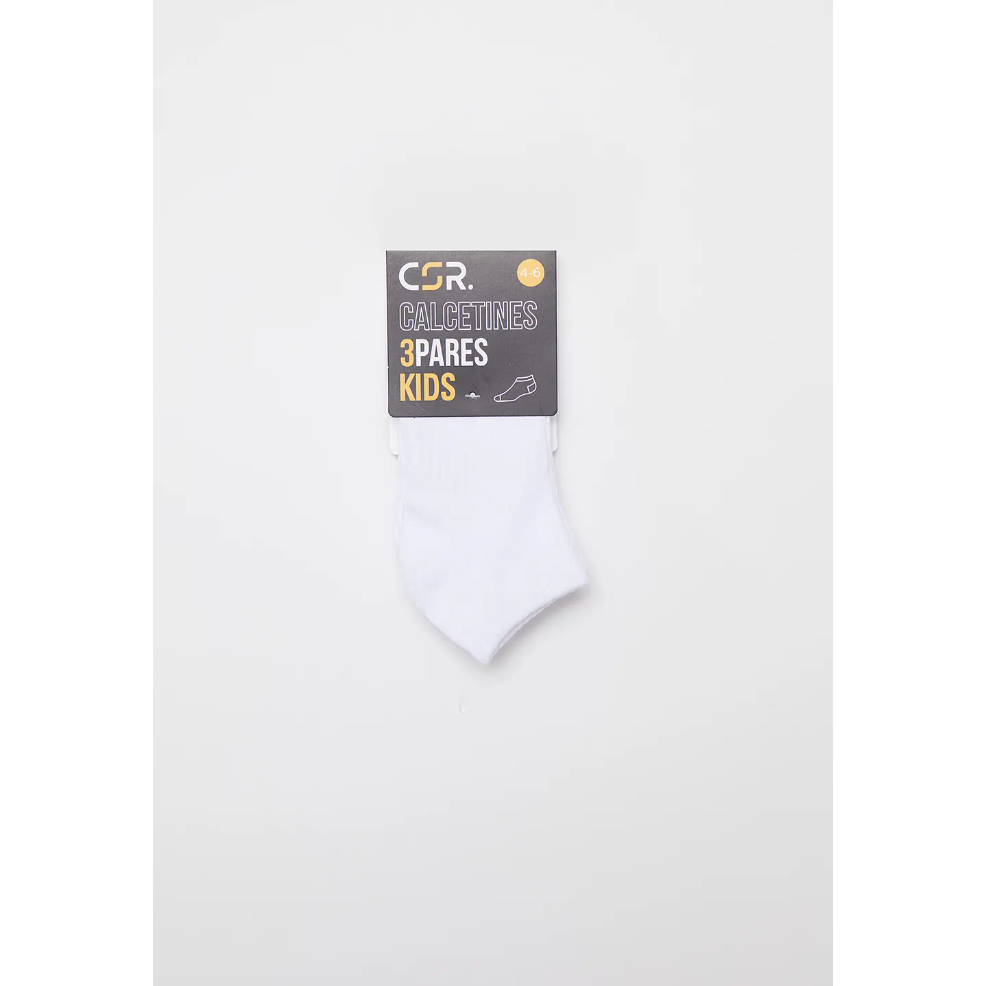 Calcetín 3 Pares Unisex Blanco Corto Family Shop 2
