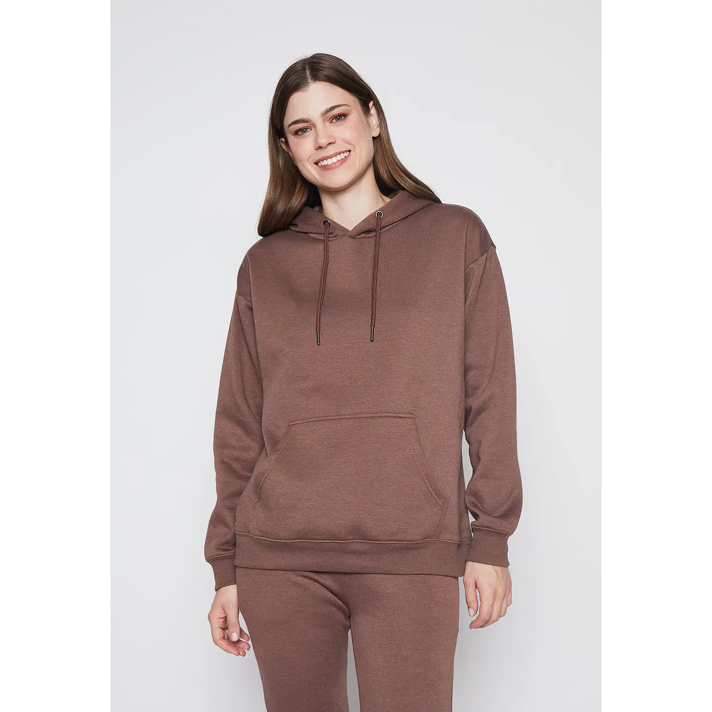 Polerón Mujer Café Hoodie Family Shop 1