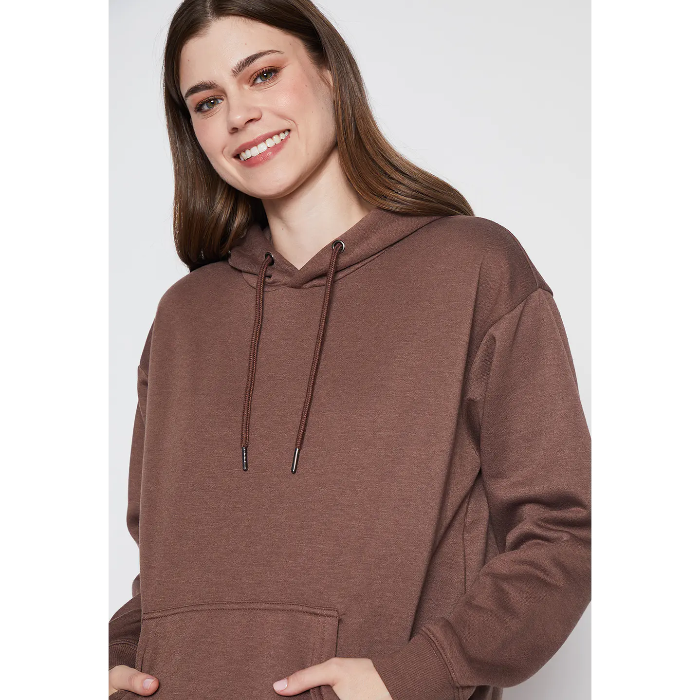 Polerón Mujer Café Hoodie Family Shop 3
