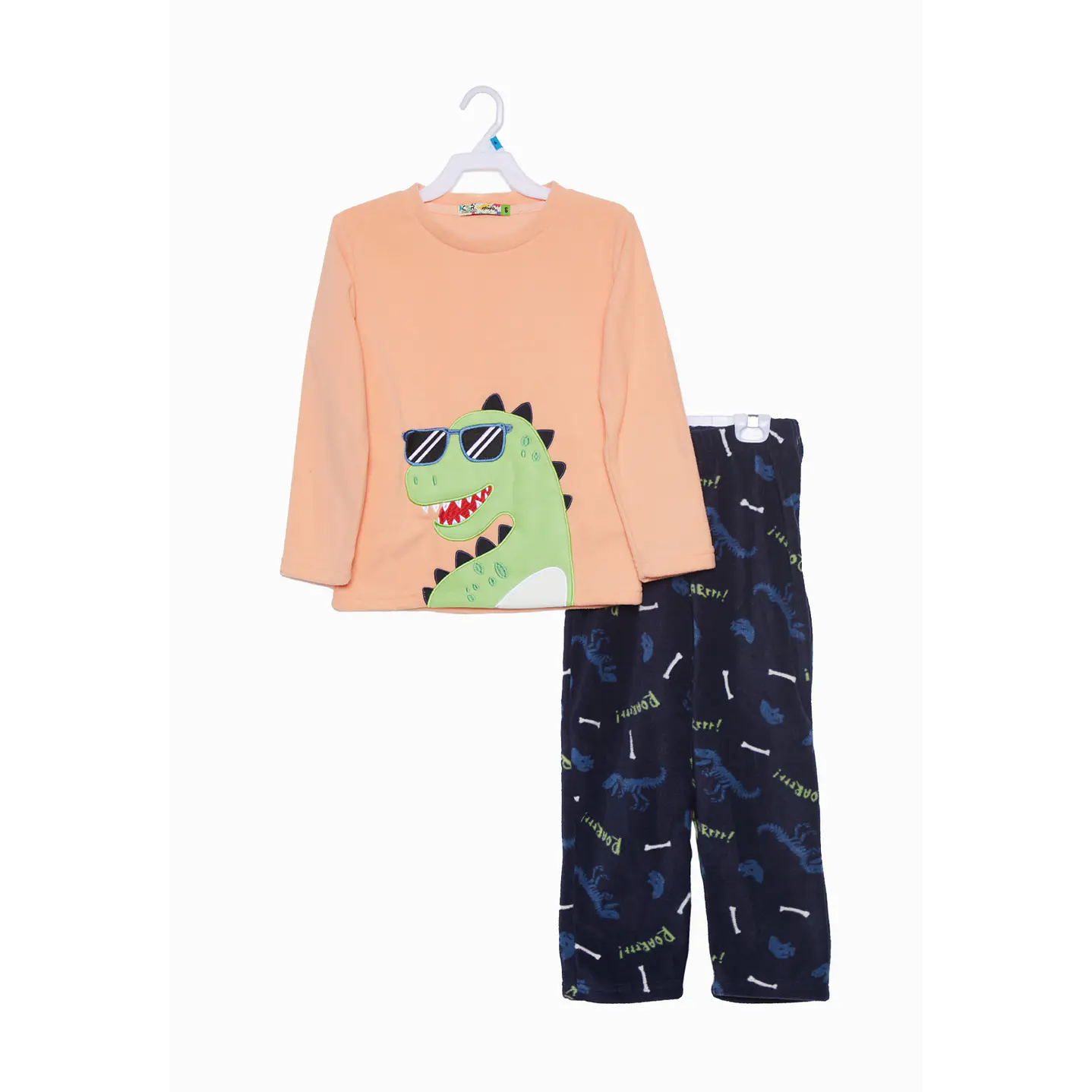 Pijama Niño Naranjo Polar Family Shop 1