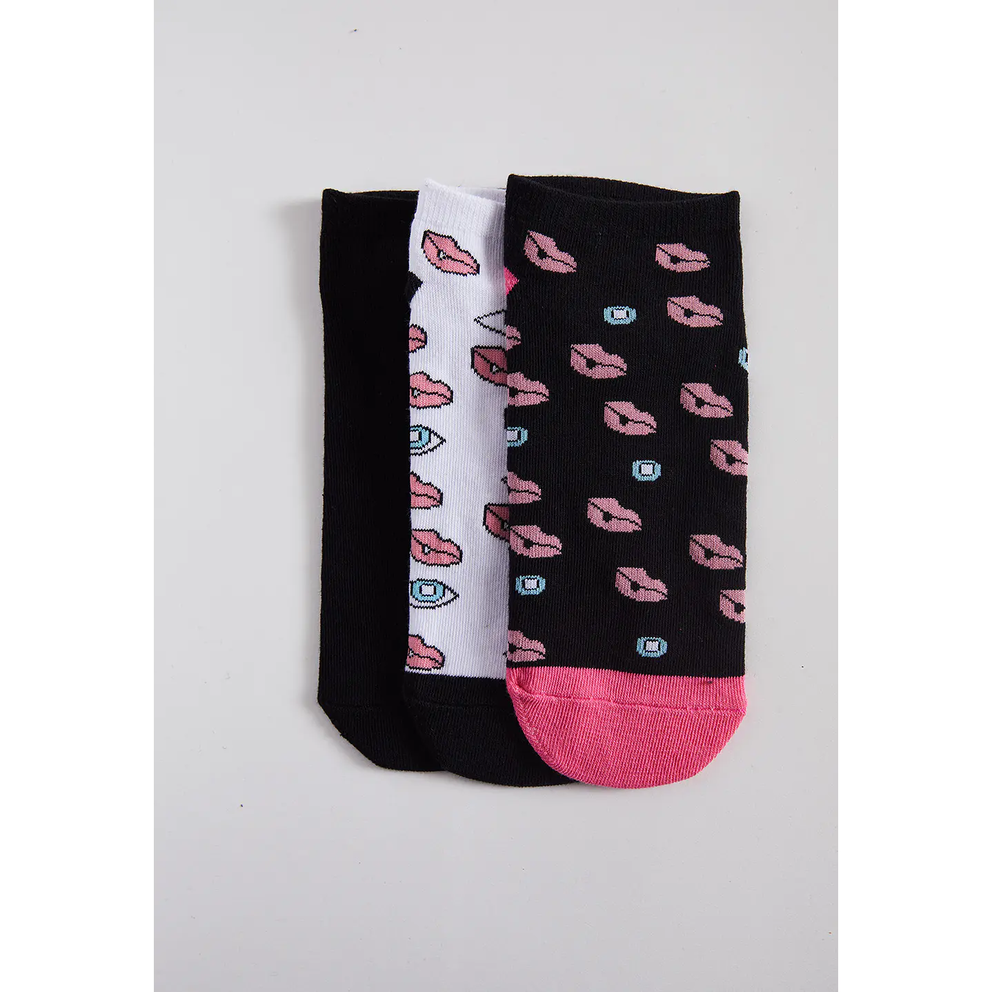 Calcetín 3 Pares  Mujer Multicolor Corto Boca Family Shop 1