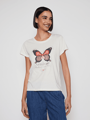 Polera Chic Mujer Crudo Familyshop