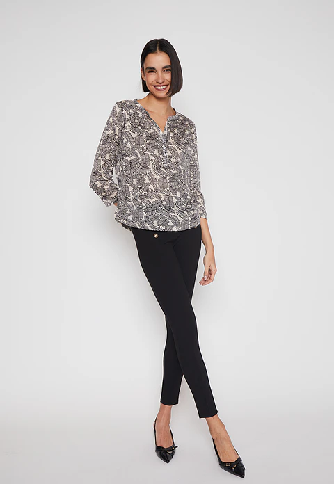 Blusa Chic Mujer Negro Familyshop