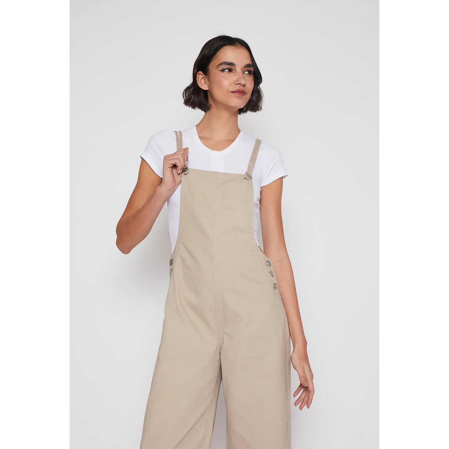 Jardinera Wide Leg Mujer Beige Familyshop 1