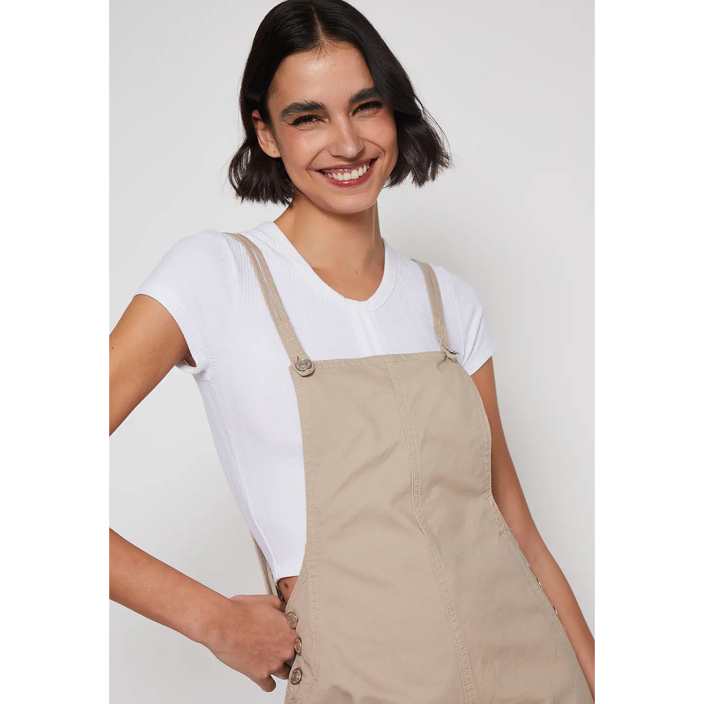 Jardinera Wide Leg Mujer Beige Familyshop 2