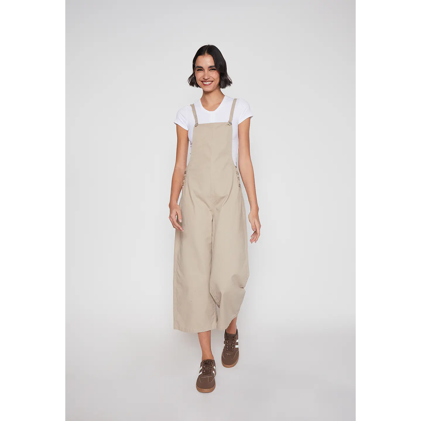 Jardinera Wide Leg Mujer Beige Familyshop 4