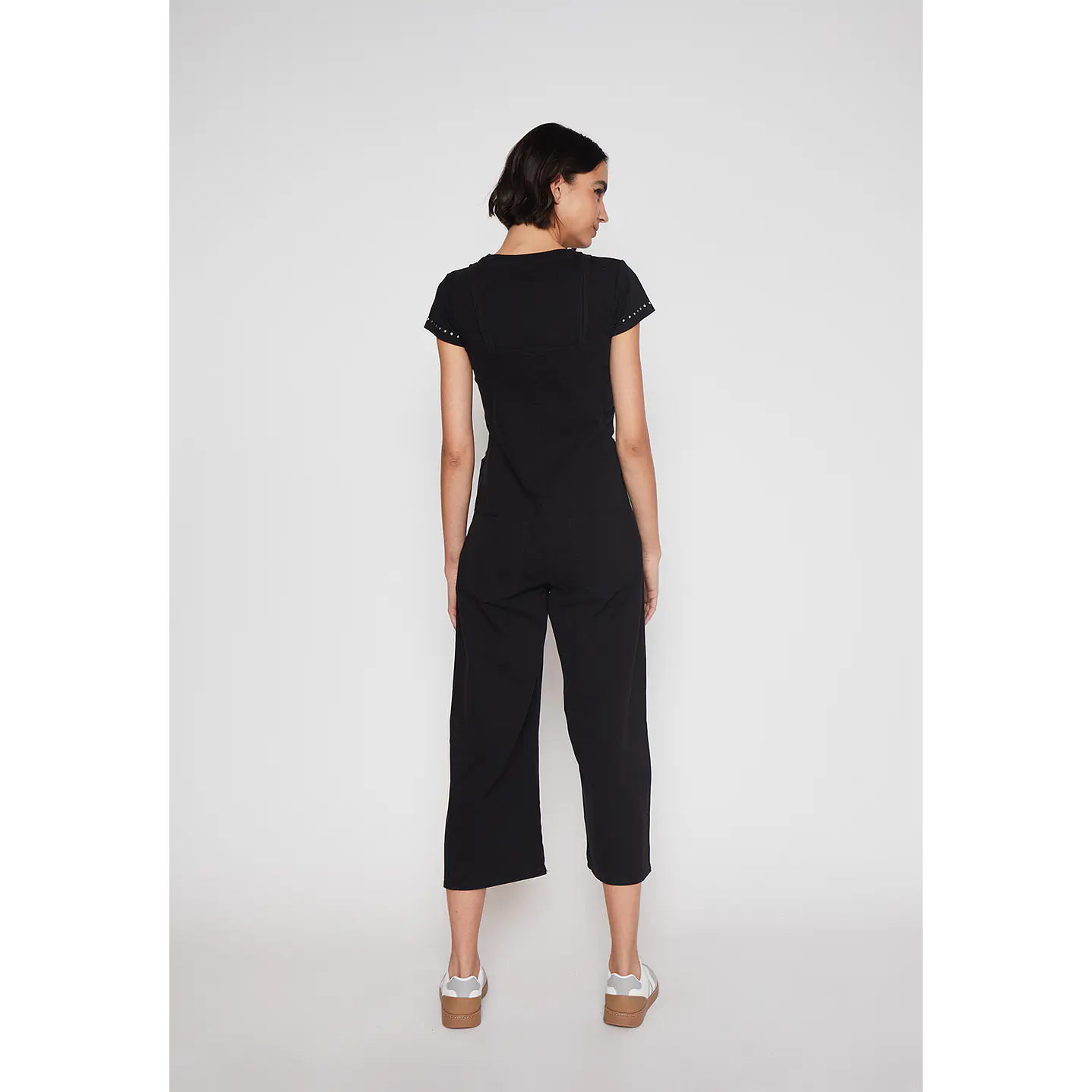 Jardinera Wide Leg Mujer Negro Familyshop 3