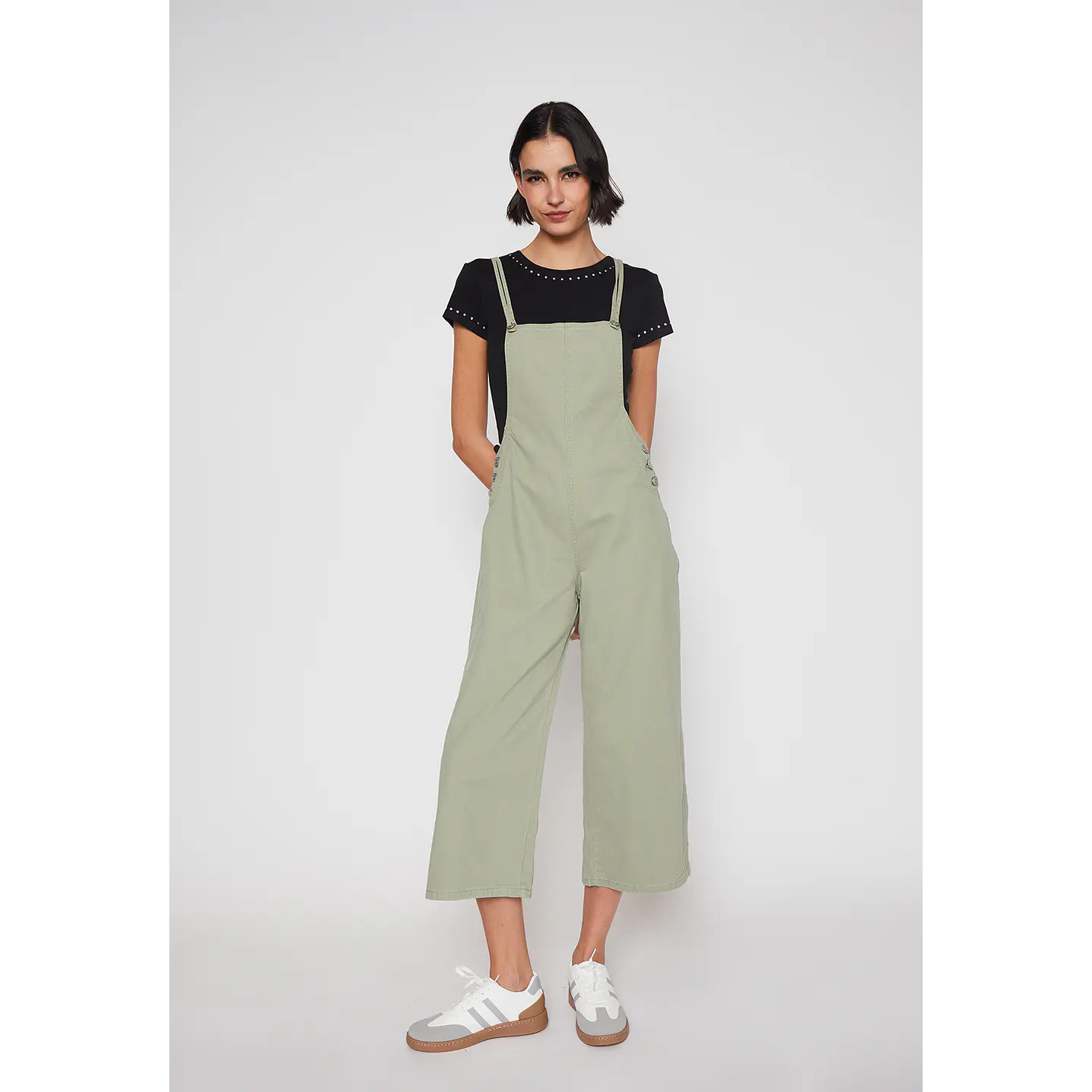 Jardinera Wide Leg Mujer Verde Familyshop 4