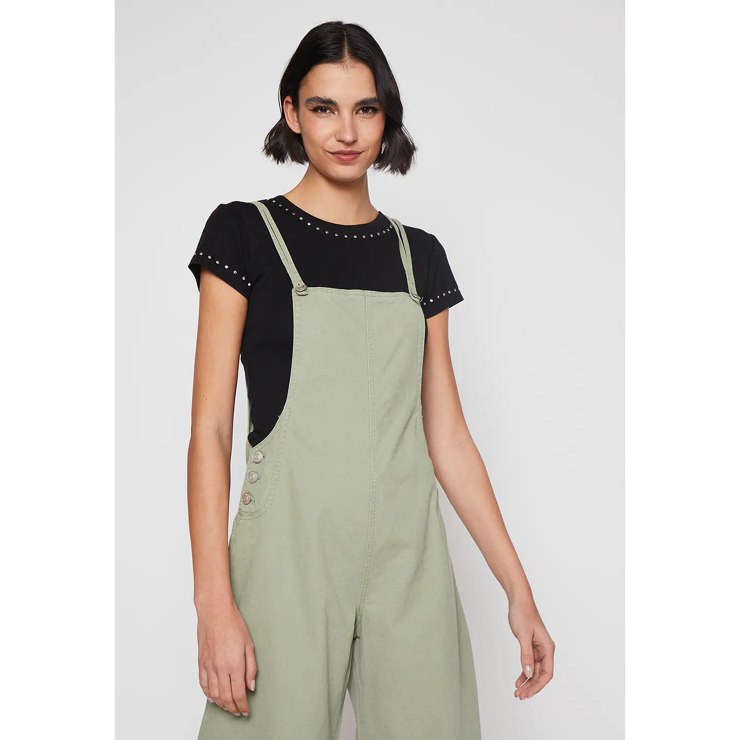 Jardinera Wide Leg Mujer Verde Familyshop 1