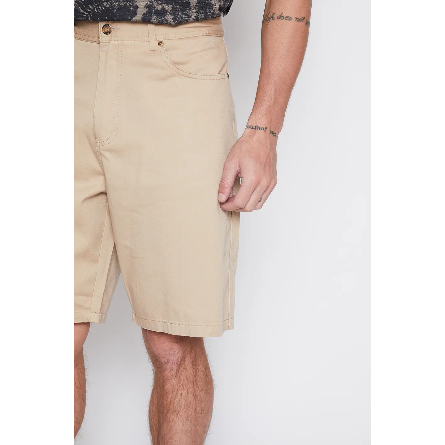 Bermuda Hombre Five Pocket Beige Familyshop 3