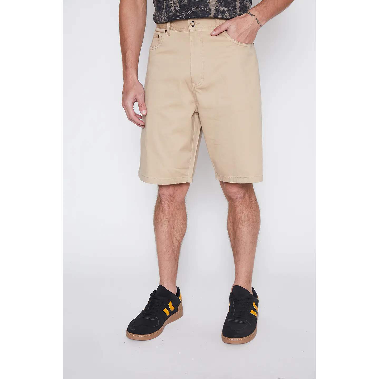 Bermuda Hombre Five Pocket Beige Familyshop 1