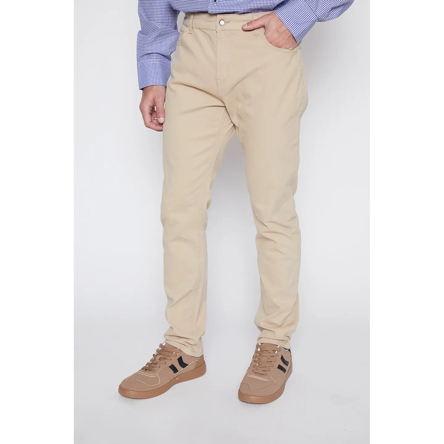 Pantalón Hombre Regular Fit Beige Familyshop 1